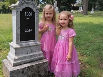 Girls Visit Dad’s Grave to ‘Show’ Their New Dresses as He Asked, See 2 Boxes with Their Names