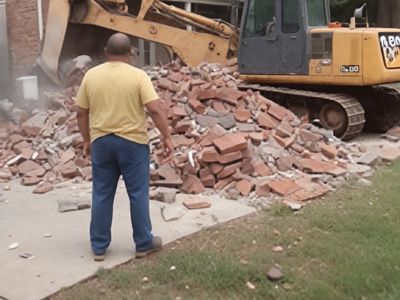 Feuding Neighbors Build Wall on Property Line, Wake up Hearing Bulldozer One Day 