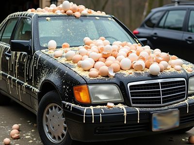 My crazy Neighbor covered my car with Eggs because of a silly reason