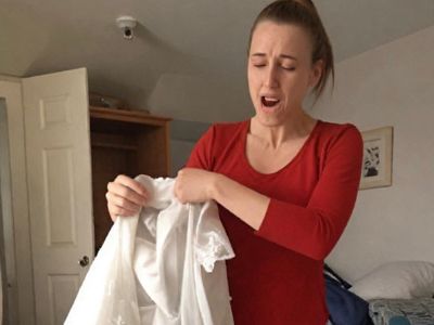 I discovered my daughter’s wedding dress had been torn to shreds, and there was my stepdaughter standing over the wreckage. At first, I assumed she was responsible—but I soon realized I was mistaken.