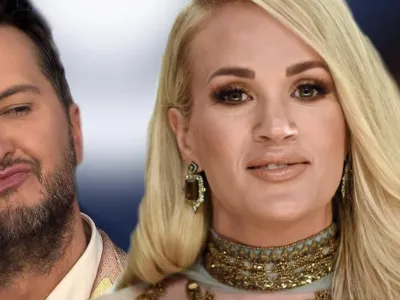 Carrie Underwood looked really upset with Luke Bryan after his joke at the CMAs opening.