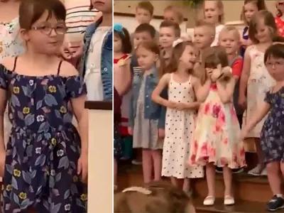 Next Big Star? Little Girl&#8217;s Dance Moves Shake Up School Concert!
