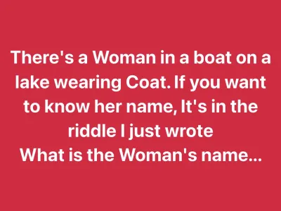 The Riddle of the Woman in the Boat: Unveiling the Name