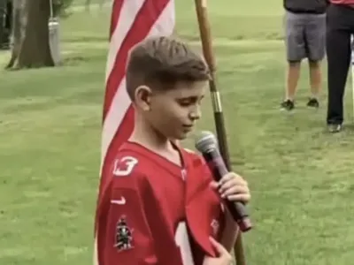 Impact on Emotions: 10-Year-Old Melts Men’s Hearts with the National Anthem