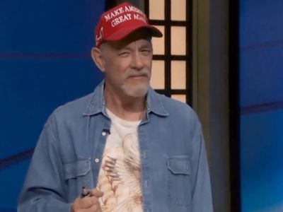 Tom Hanks plays MAGA supporter on 'Black Jeopardy' during ...