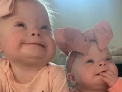 Mom of rare Down syndrome twins silences critics with stunning photo showcasing their beauty