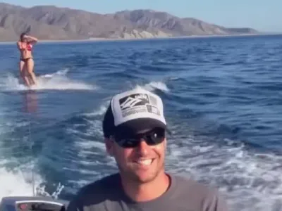 Incredible Encounter: Wakeboarding With a Pod of Dolphins!