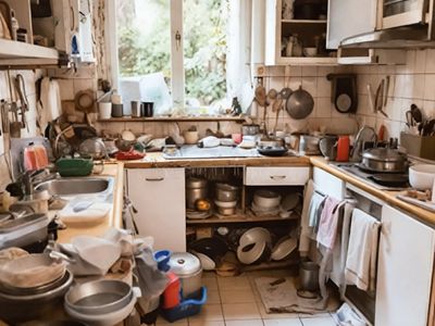 While his wife was at work the man spent 170 dollars and totally remade their miserable kitchen