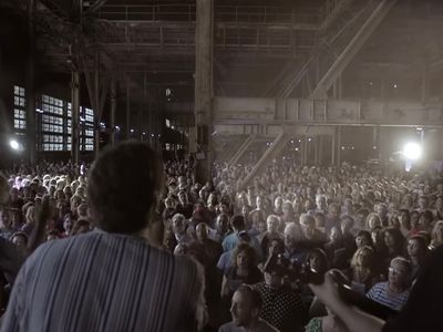 Leonard Cohen's 'Hallelujah' sung by a 1,500 person choir is a magical moment.